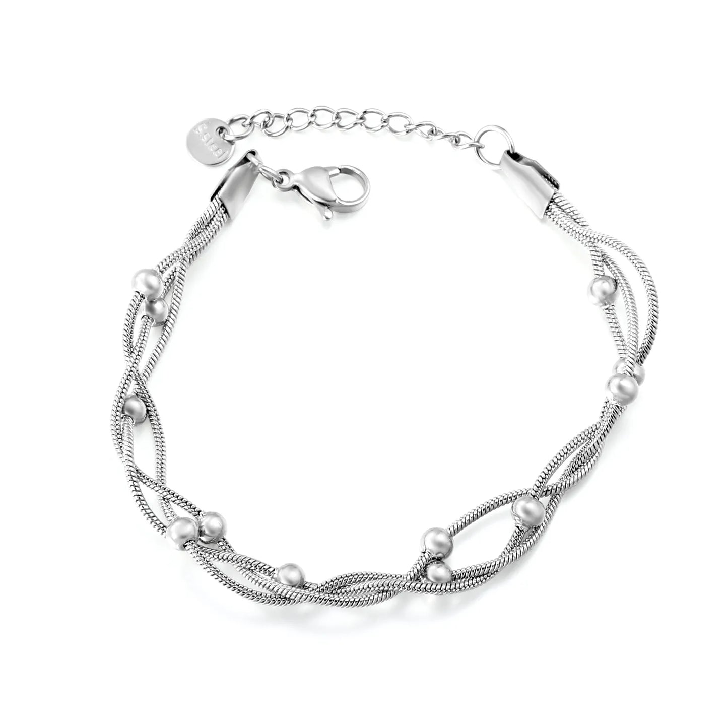 Multi-layered Braided Layered Pearl Bracelet with Beads| Wholesale Bulk Order MOQ 12 | Adjustable Length