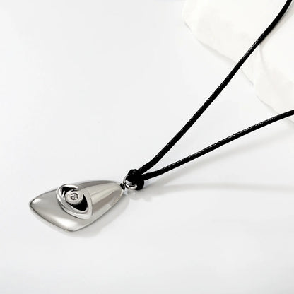 Teardrop-shaped Evil Eye Pendant Leather Cord Necklace | Wholesale Bulk Order MOQ 12