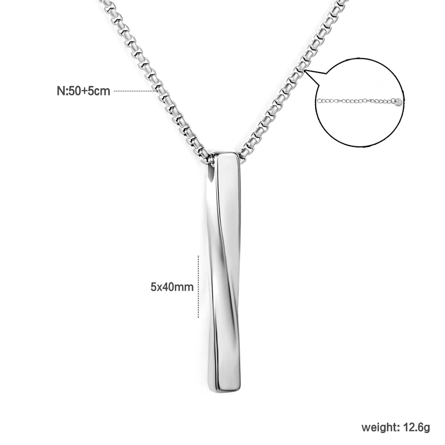 Minimalist Twisted Vertical Bar Pendant Necklace | 18K Gold Plated | Wholesale Bulk Order MOQ 12