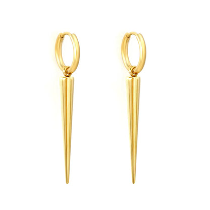 Spike Charm Hoop Earrings | Gold/Silver | Hypoallergenic Stainless Steel | Wholesale Bulk Order MOQ 12