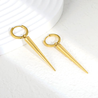 Spike Charm Hoop Earrings | Gold/Silver | Hypoallergenic Stainless Steel | Wholesale Bulk Order MOQ 12