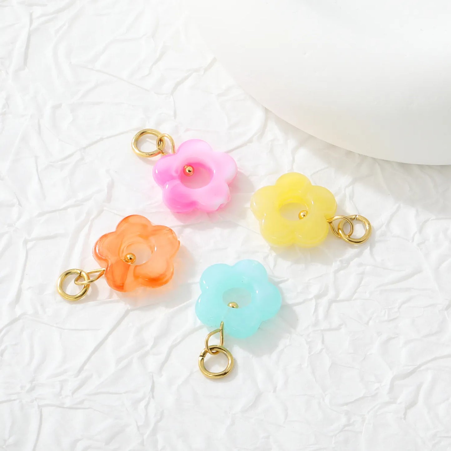 Wholesale Versatile Colorful Flower Resin Charms | Jewelry Making Accessories | Bulk Order Available