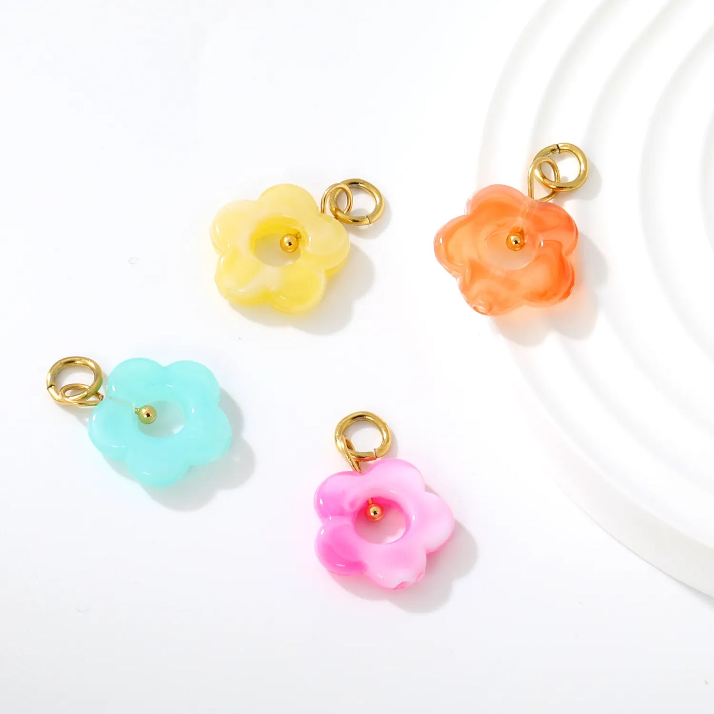 Wholesale Versatile Colorful Flower Resin Charms | Jewelry Making Accessories | Bulk Order Available