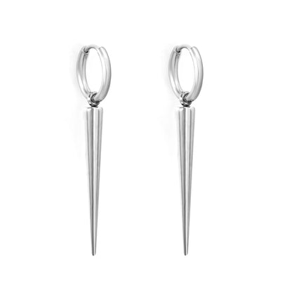 Spike Charm Hoop Earrings | Gold/Silver | Hypoallergenic Stainless Steel | Wholesale Bulk Order MOQ 12