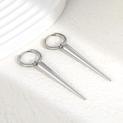 Spike Charm Hoop Earrings | Gold/Silver | Hypoallergenic Stainless Steel | Wholesale Bulk Order MOQ 12