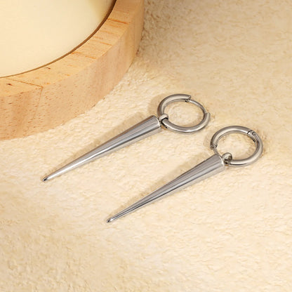 Spike Charm Hoop Earrings | Gold/Silver | Hypoallergenic Stainless Steel | Wholesale Bulk Order MOQ 12