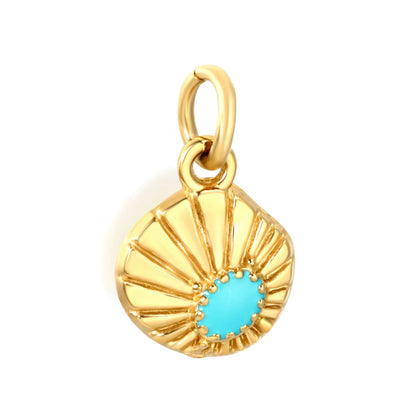 Sunburst Shell & Hot Air Balloon Enamel Earring Charms| 2 Styles | 18K Gold Plated Stainless Steel | Wholesale Bulk Order MOQ 12