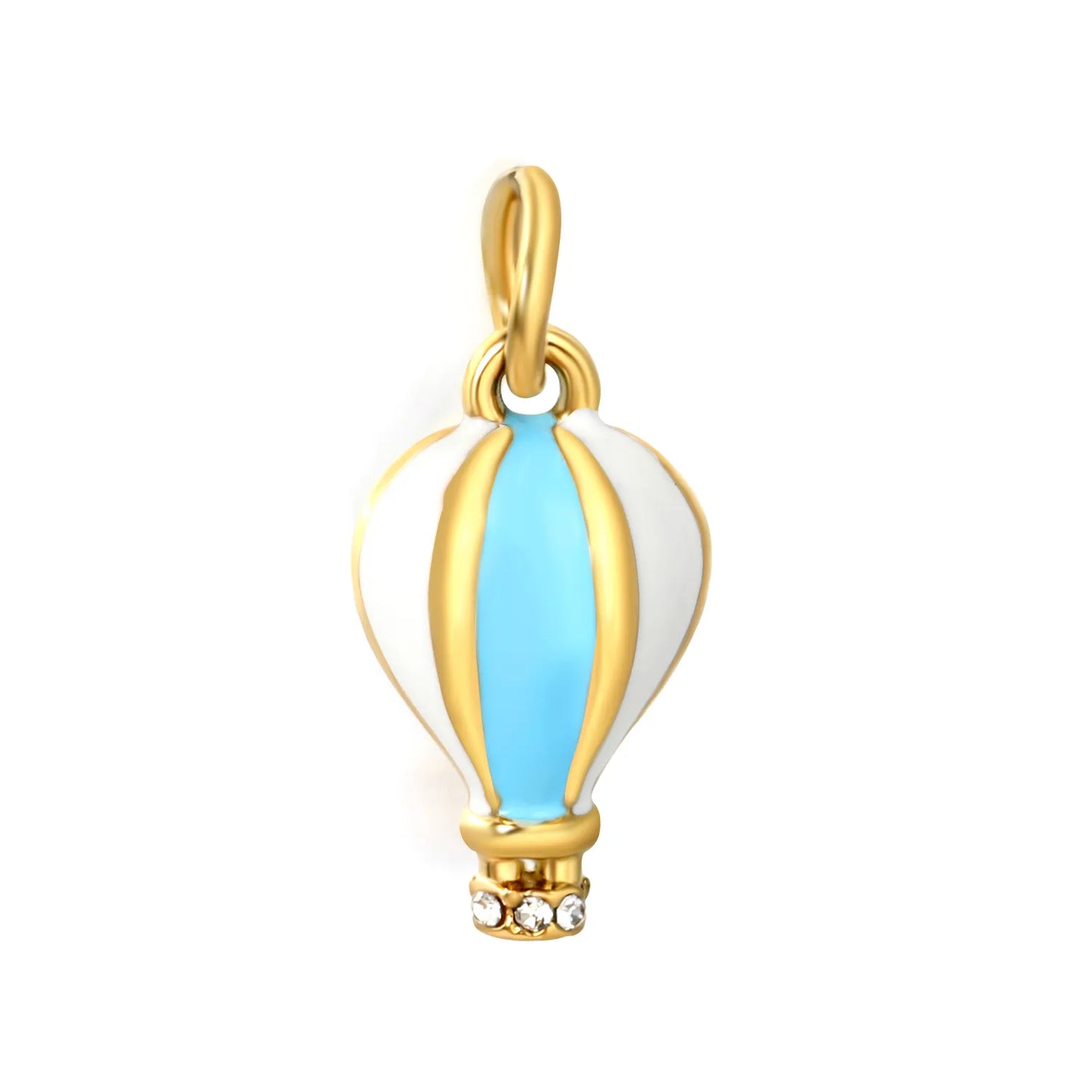 Sunburst Shell & Hot Air Balloon Enamel Earring Charms| 2 Styles | 18K Gold Plated Stainless Steel | Wholesale Bulk Order MOQ 12