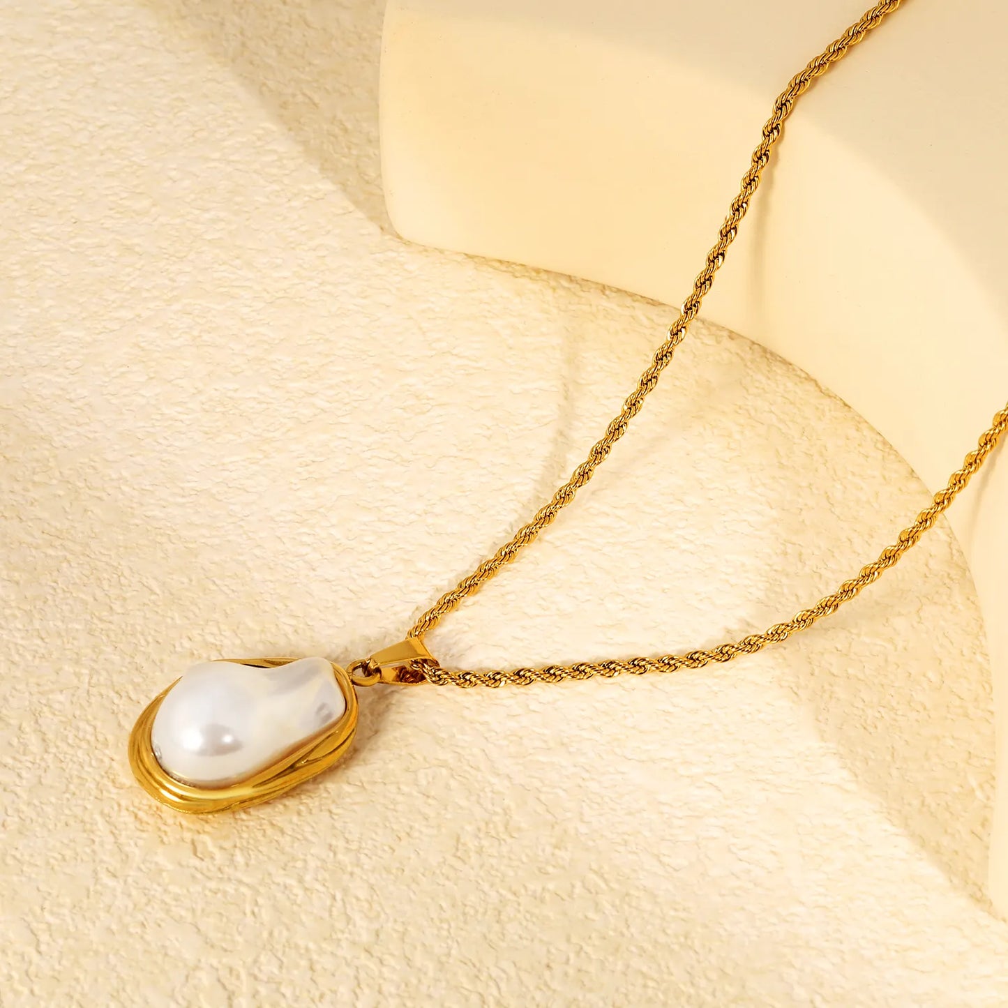 Wholesale Baroque Pearl Pendant Necklace|  Adjustable 50+5cm | Bulk Order MOQ 12
