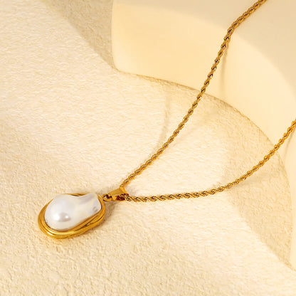 Wholesale Baroque Pearl Pendant Necklace|  Adjustable 50+5cm | Bulk Order MOQ 12