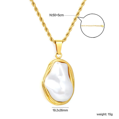 Wholesale Baroque Pearl Pendant Necklace|  Adjustable 50+5cm | Bulk Order MOQ 12