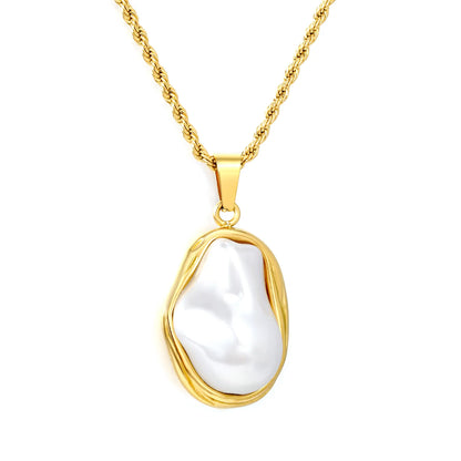 Wholesale Baroque Pearl Pendant Necklace|  Adjustable 50+5cm | Bulk Order MOQ 12