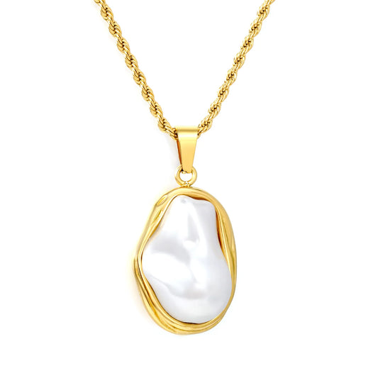 Wholesale Baroque Pearl Pendant Necklace|  Adjustable 50+5cm | Bulk Order MOQ 12