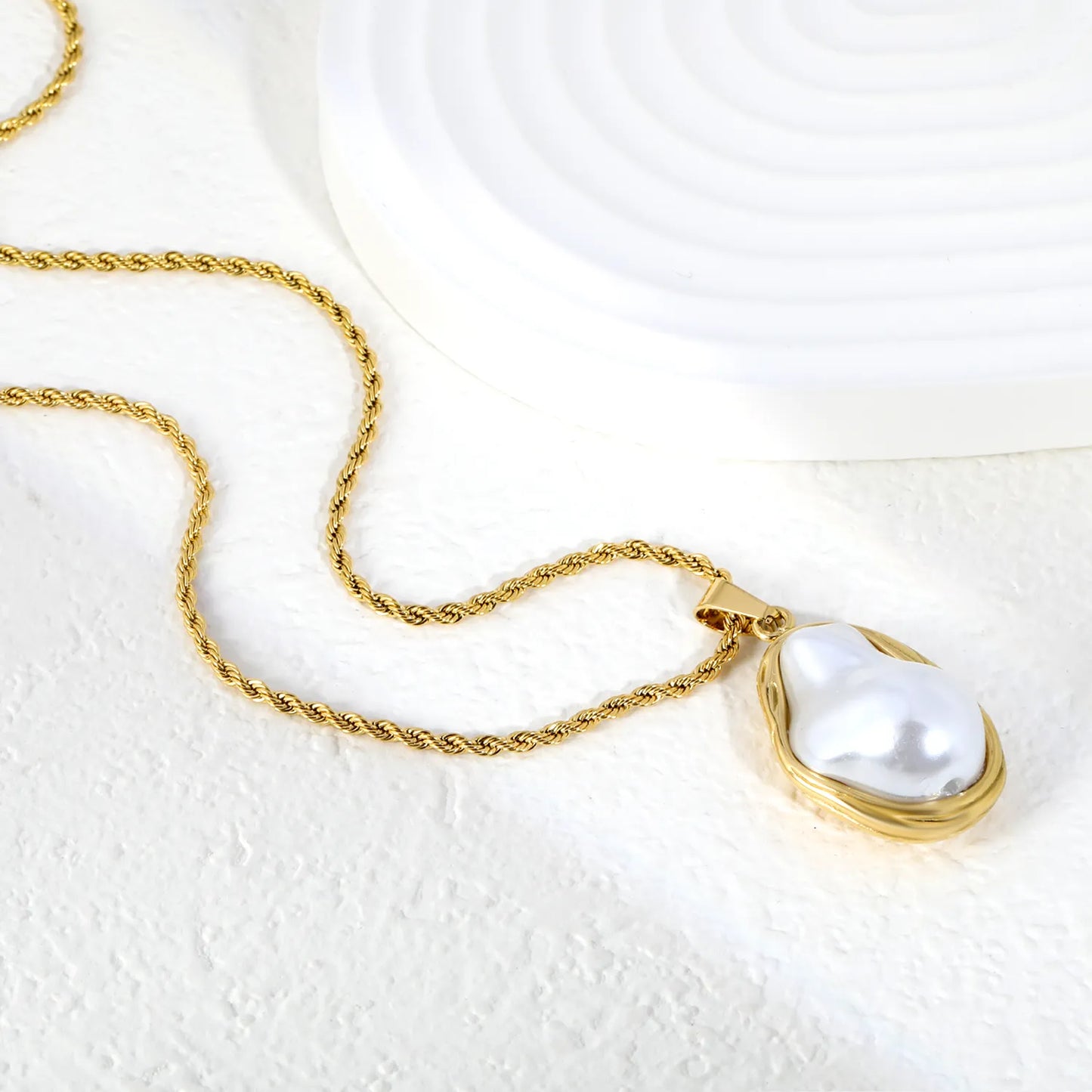 Wholesale Baroque Pearl Pendant Necklace|  Adjustable 50+5cm | Bulk Order MOQ 12