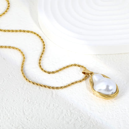 Wholesale Baroque Pearl Pendant Necklace|  Adjustable 50+5cm | Bulk Order MOQ 12