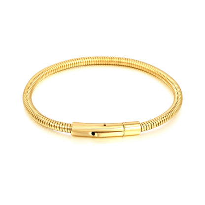 18K Gold Plated Flexible Coil Snake Chain Choker Necklace | Wholesale Bulk Order MOQ 12