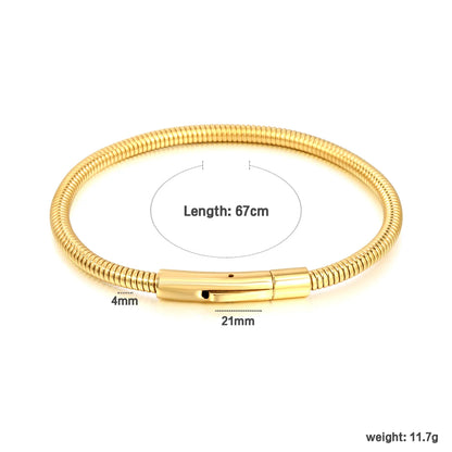 18K Gold Plated Flexible Coil Snake Chain Choker Necklace | Wholesale Bulk Order MOQ 12