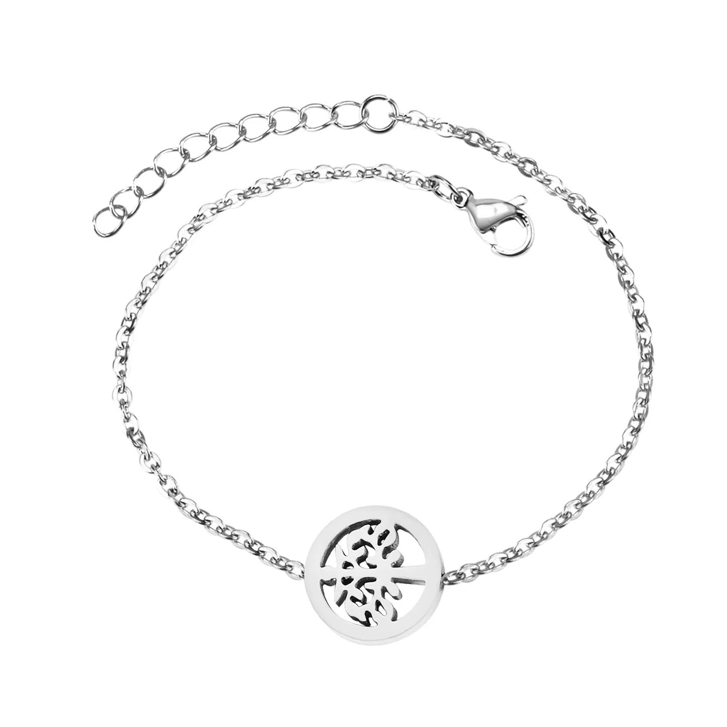 Tree of Life Charm Bracelet | 18K Gold Plated & Silver| Polished Finishes | Hypoallergenic 304 Stainless Steel | Wholesale MOQ 12