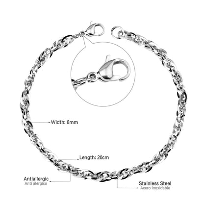 Fashion Stainless Steel Soft Chain Bracelet for Women