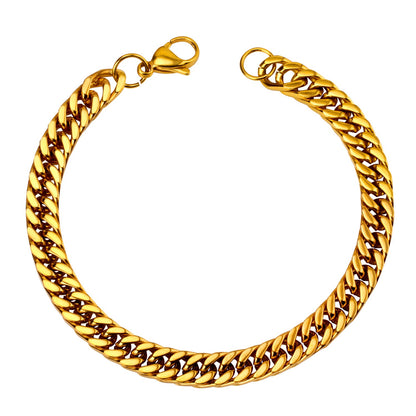 ASON 7mm Stainless Steel Bracelet Bangle for Men Women Party Gift Wholesale Fashion Jewelry