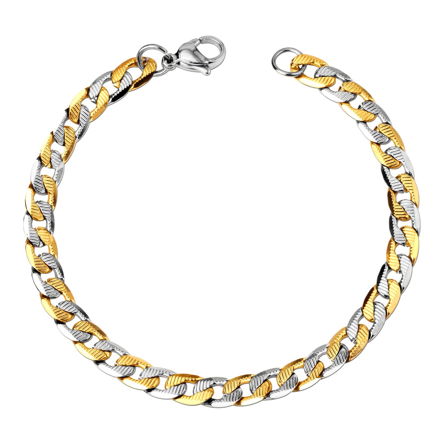 50CM & 55CM & 60CM Steel/Gold/Mixed Color Chain Set + 6MM Bracelet