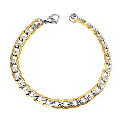 6/8/10mm Inner Star Pattern  Stainless Steel Chain Bracelet For Women