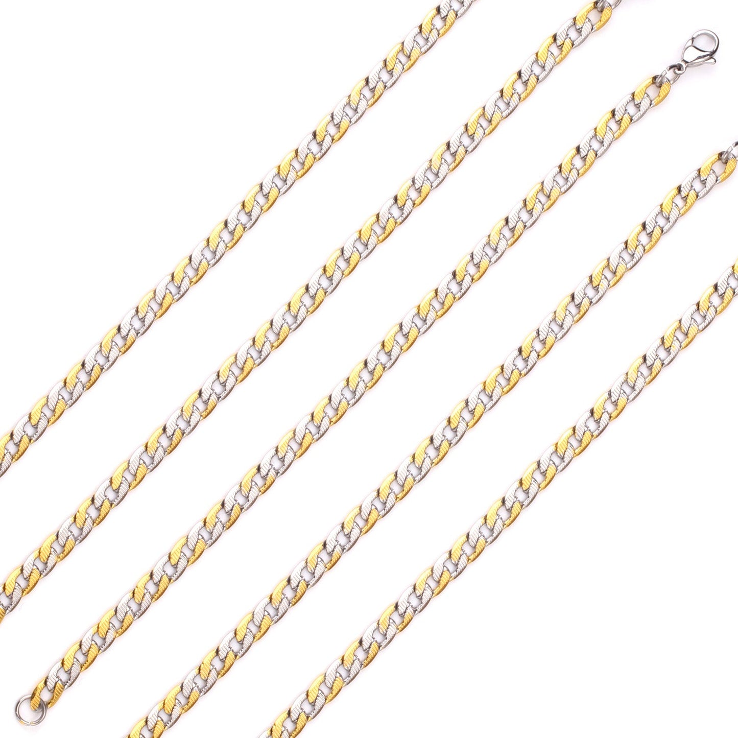 6mm Inner Horizontal Grain Stainless Steel Chain Bracelet For Women