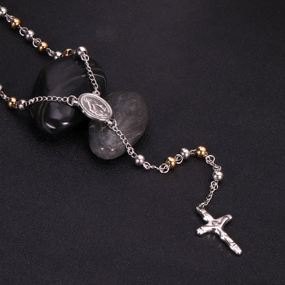 2-Golden Jesus Chain-6MM