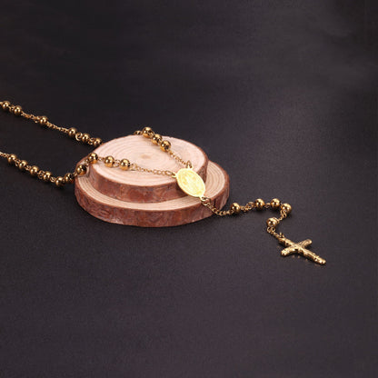 1-Golden Jesus Chain-6MM