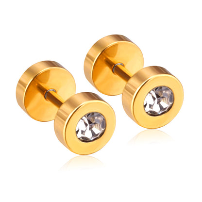 12 pairs 6mm steel/gold cylindrical white/black/mixed drill screw plugs