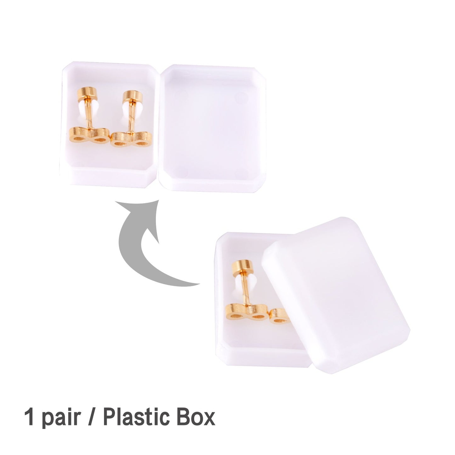12 pairs Steel/Gold Frosted Screw In Stud Earrings without Diamonds