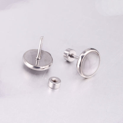 12 pairs 10mm/8mm Steel/Gold Mixed Screw Earrings