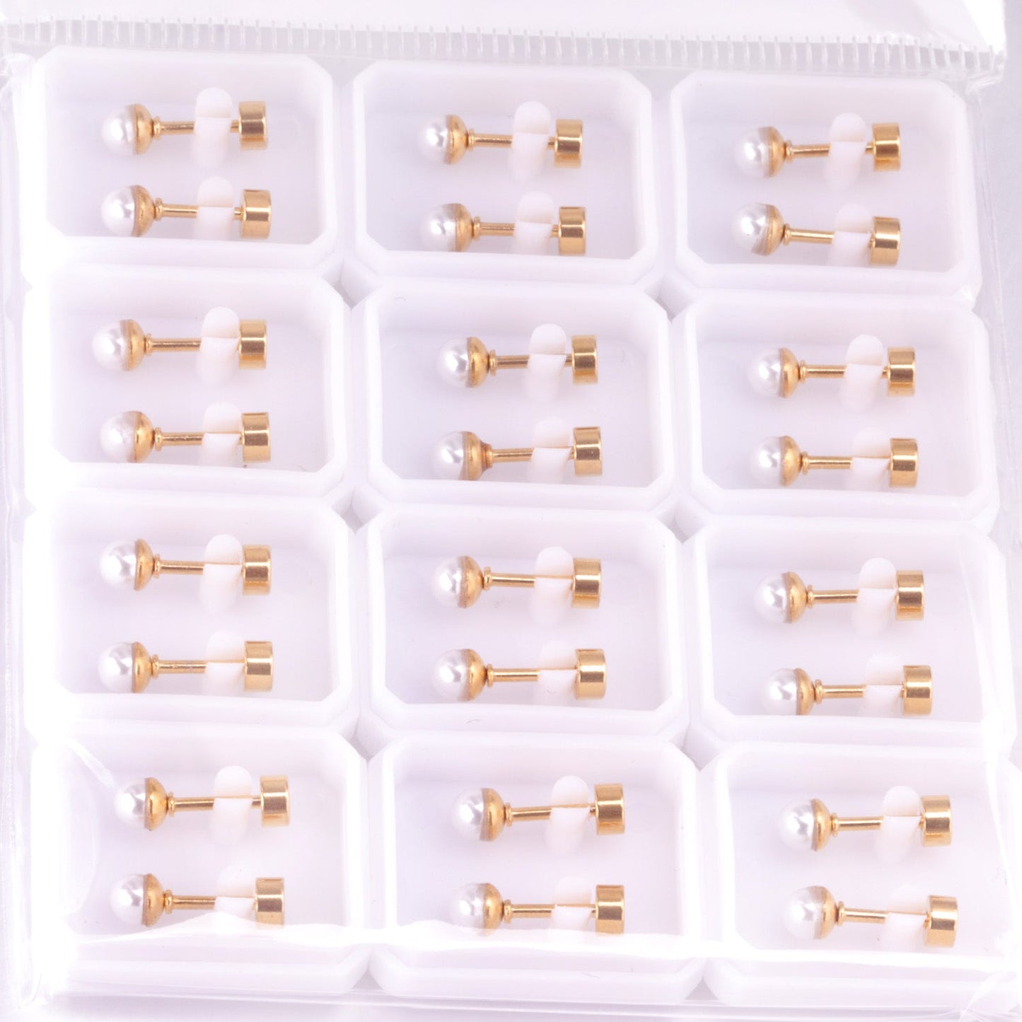 4~8mm steel color/golden white pearl screw plugs