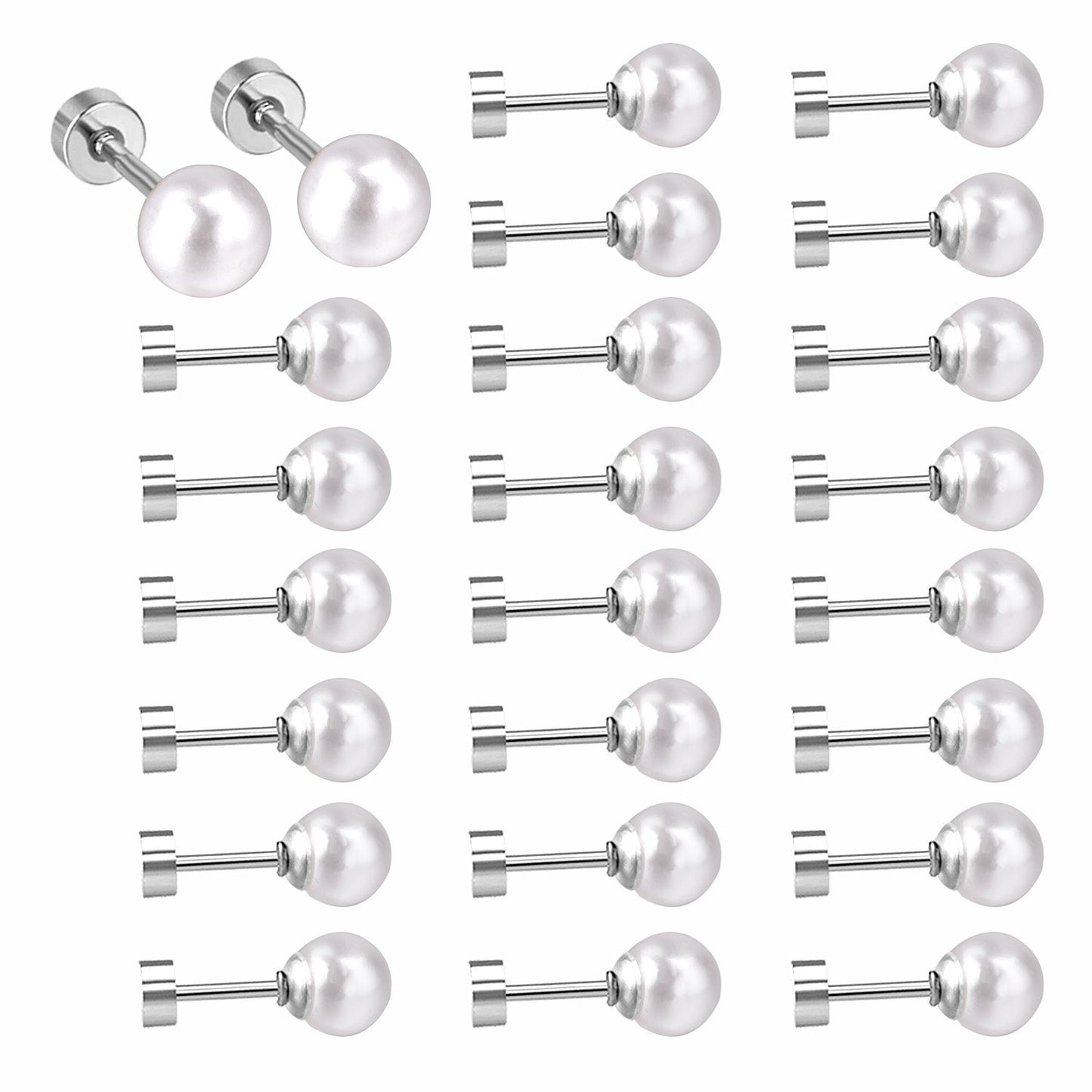 4~8mm steel color/golden white pearl screw plugs