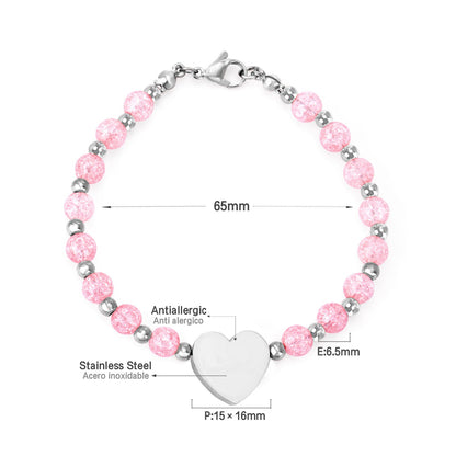 Gold Accessories Pink Crystal Bracelet