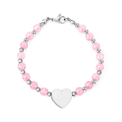 Gold Accessories Pink Crystal Bracelet