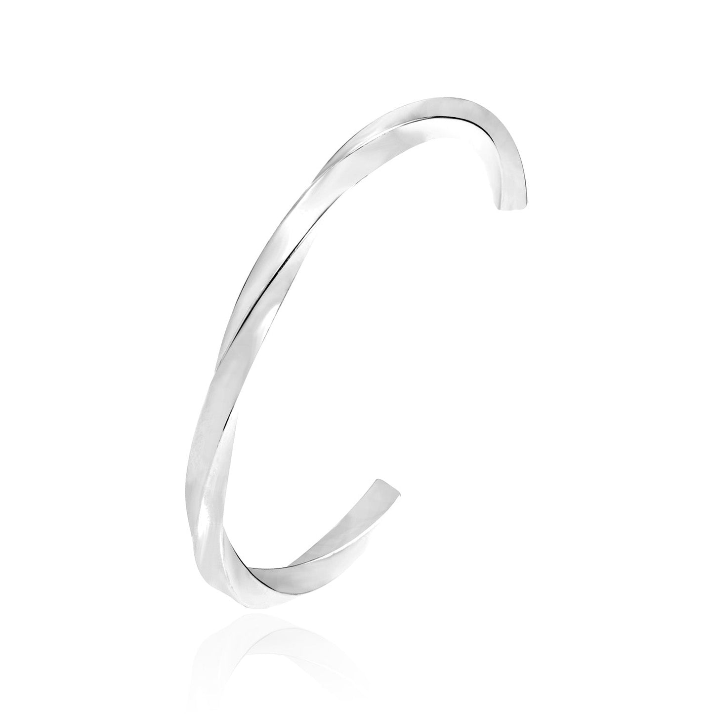Three colors of black gold-tone steel with a rotating surface on an open-end rigid bracelet.
