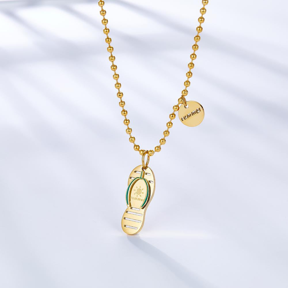 Summer Vacation New Design Statement Pendant Necklace For Woman Man Link Chain Necklaces Cute Charms Beach Jewelry