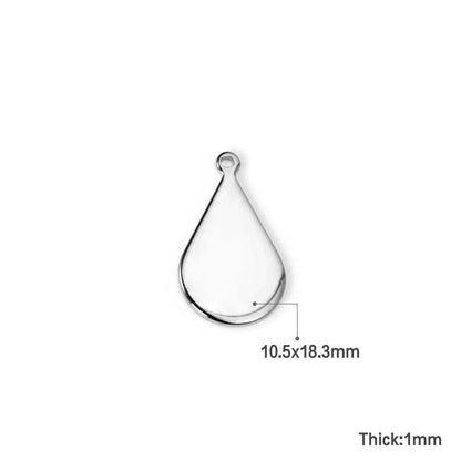 ASON 100pcs/lot Stainless Steel Oval Pendant Charm Wholesale Gold Silver Color For Necklace Bracelet Jewelry Making Supplies