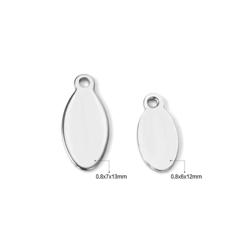 ASON 100pcs/lot Classic Stainless Steel Water Drop Pendants Charms Jewelry Accessories for Bracelet Anklet DIY Jewelry Making