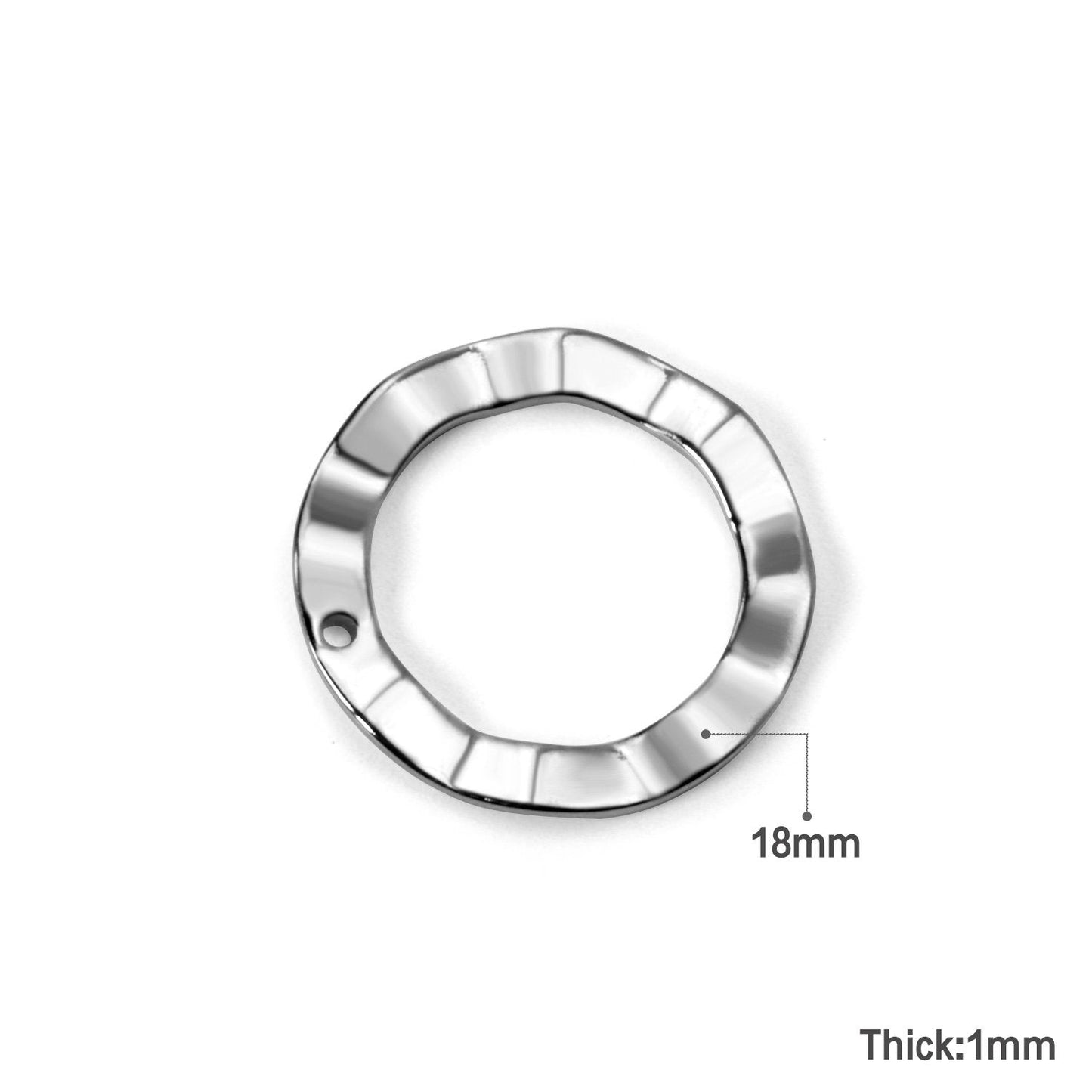 ASON 100 Pcs/Lot Fashion Round Charm Stainless Steel Hollow Out Pendant Wholesale For Necklace Bracelet Jewelry Making Supplies