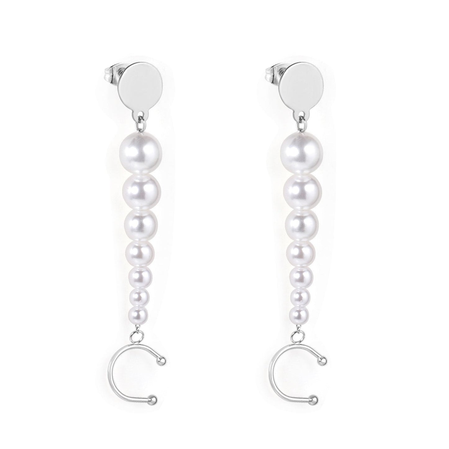Imitation Pendant Earrings For Women Vintage Luxury Jewelry For Christmas Party Elegant Geometric Long Drop Earring