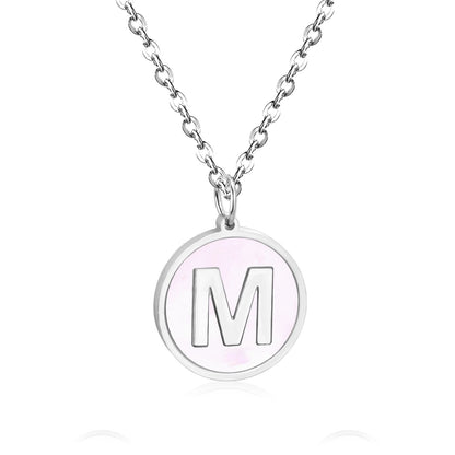 New and Hot 316L Stainless Steel Alphabet Pendant Necklace 26 Letters A-Z Choker Necklaces Jewelry