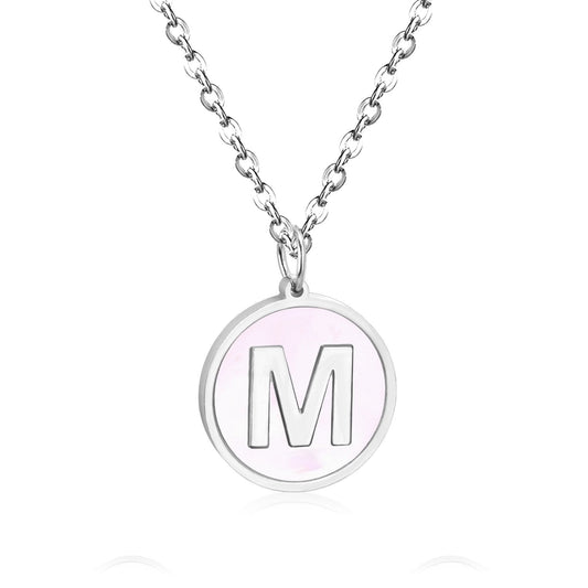New and Hot 316L Stainless Steel Alphabet Pendant Necklace 26 Letters A-Z Choker Necklaces Jewelry