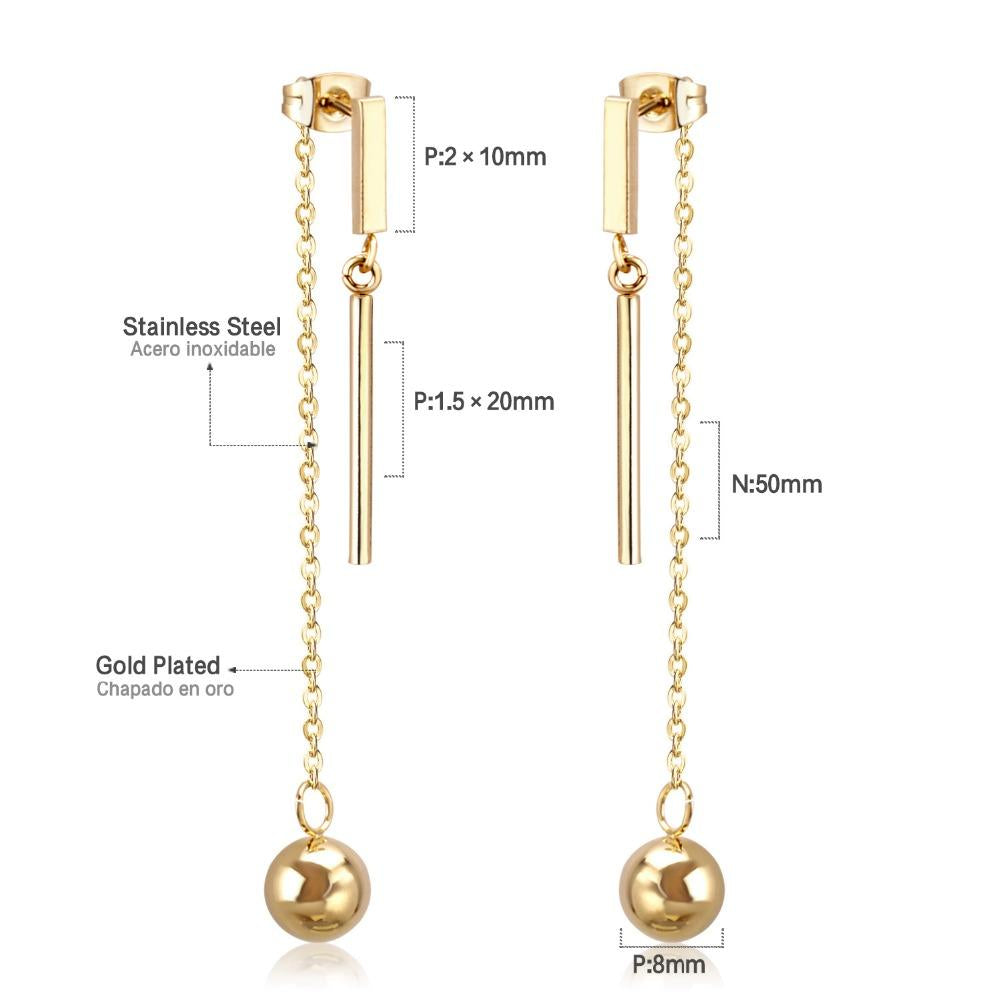 Tassel Dangle Earrings For Women Stainless Steel Drop Earings 2020 Fashion Jewelry aretes de mujer bricos wholesale