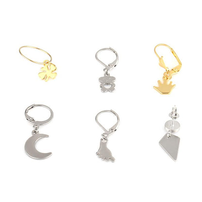 ASON 100 Pcs/Lots Ladies Necklace Heart Charm Pendant Stainless Steel For Necklace Bracelet DIY Handmade Jewelry Making Supplies