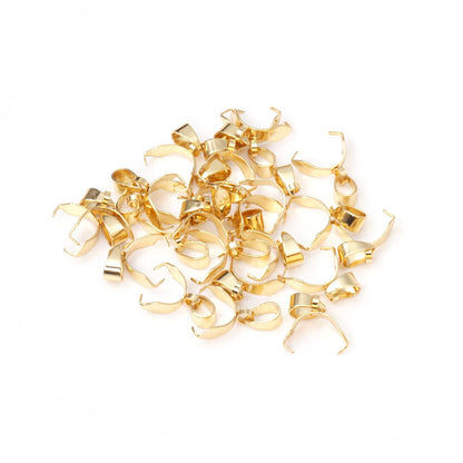 ASON 100pcs Stainless Steel Pendant Buckle Melon Seeds Clasp Hook Necklace Connector Charm Clip Jewelry Finding for DIY Jewelry