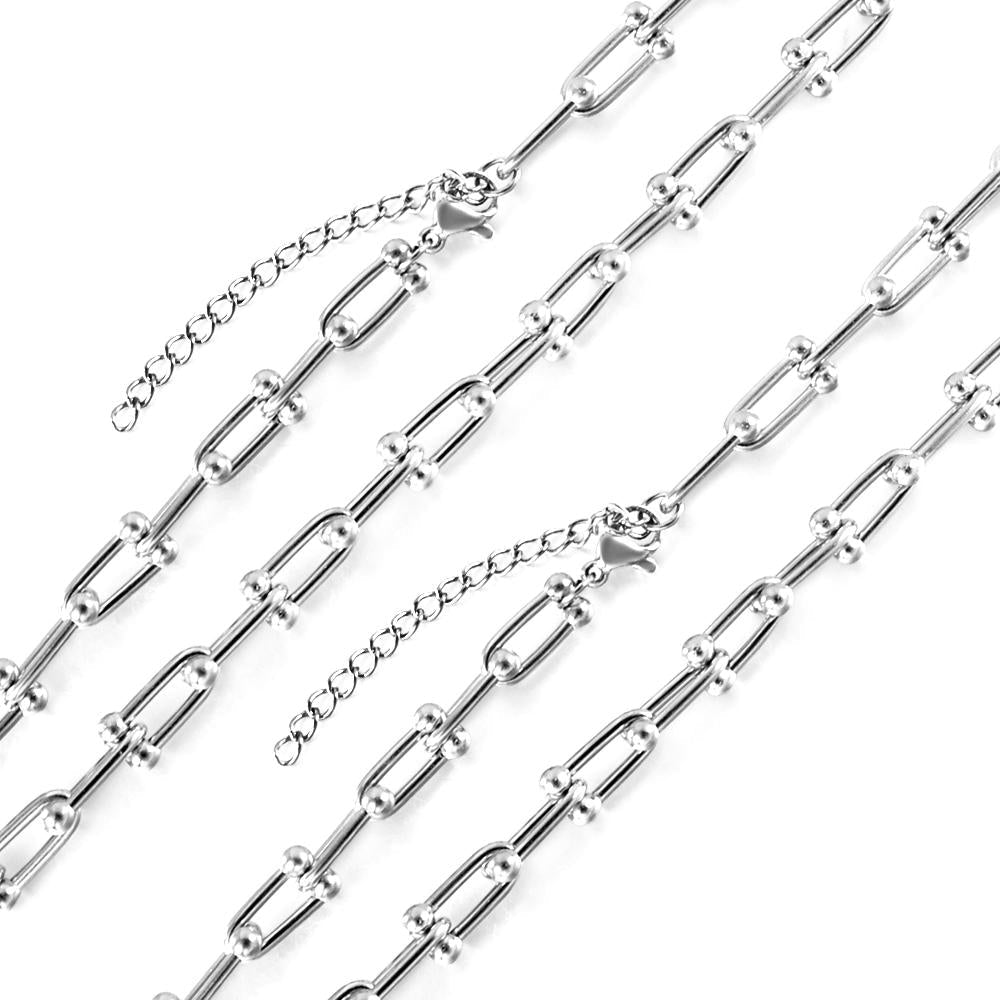 Stainless Steel 5mm Thick Clavicle Chains Heavy Fine Choker Necklaces For Woman Trendy Party Boho Jewelry Collar