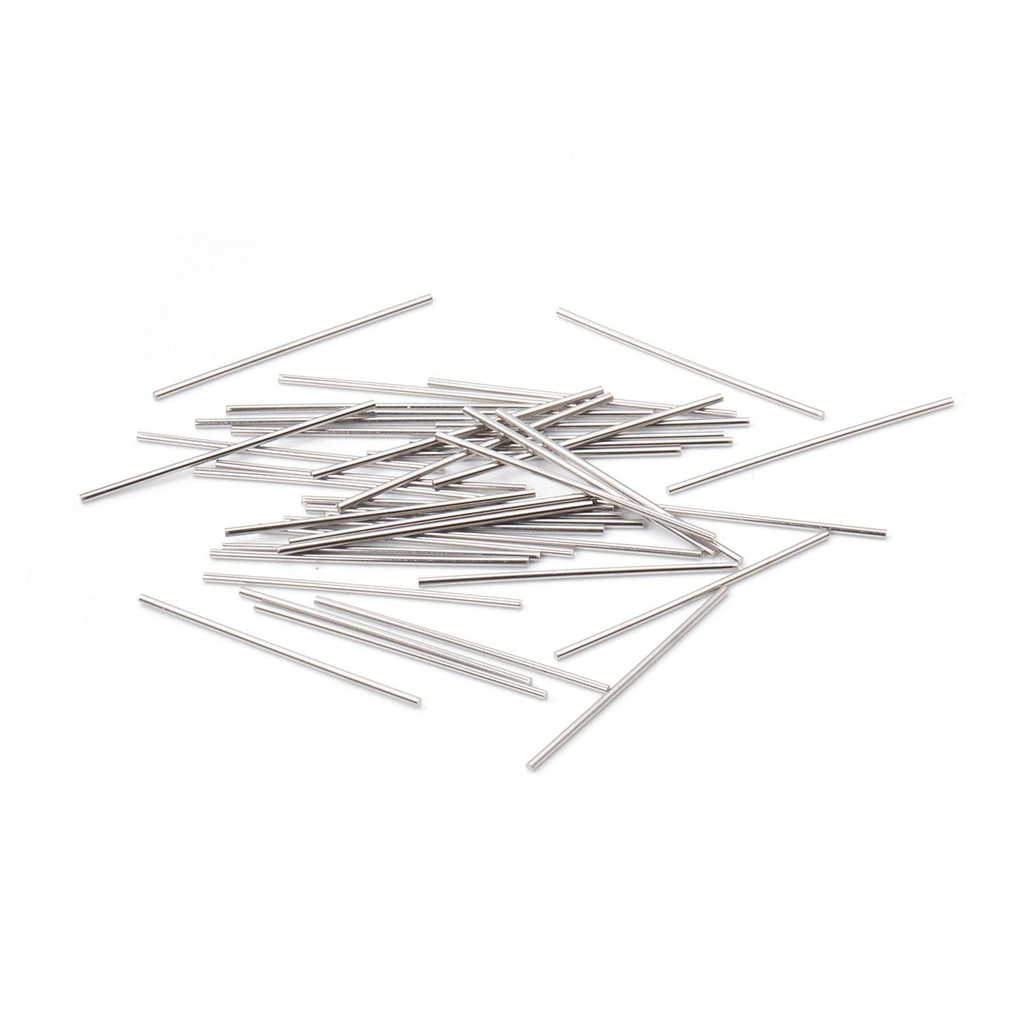 ASON 100pcs/lot Stainless Steel Bar Metal Rod Charm Accessories for DIY Jewelry Making Supplies