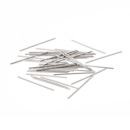 ASON 100pcs/lot Stainless Steel Bar Metal Rod Charm Accessories for DIY Jewelry Making Supplies